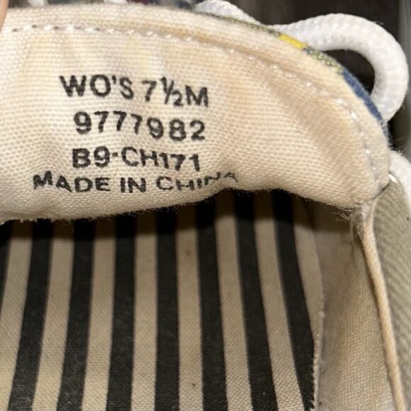 Sperry Top Sider Womens US Size 7.5 Blue Red Plaid Slip On Boat Shoes 977982 B9 - Picture 9 of 11